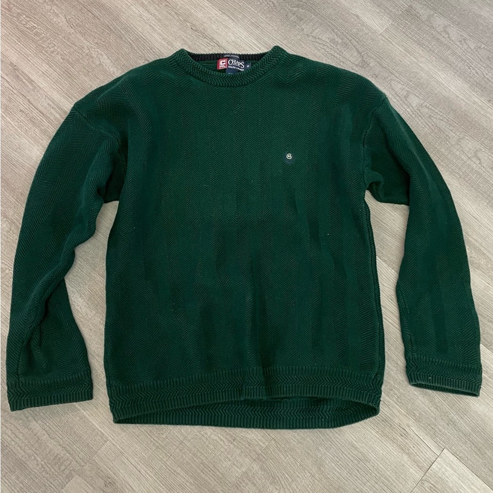 Chaps green sweater